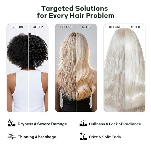 **Regine Switzerland Botanical Keratin Hair Mask - Deep Repair Treatment for Dry, Damaged Hair (10 fl oz) | Vegan, Silicone-Free, Lightweight Formula**