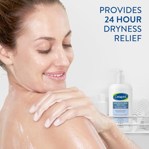 Cetaphil Body Wash - Moisturizing Relief for Sensitive Skin | Creamy Formula, 24-Hour Hydration, 20 oz