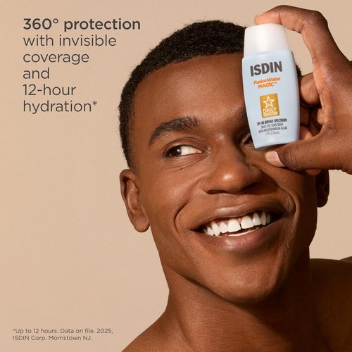 ISDIN Fusion Water MAGIC SPF 40 - Ultralight Face Sunscreen with Hyaluronic Acid & Vitamin E | 1.7 Fl Oz