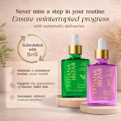 Hair Thickening Serum - Hair Density Serum Builder for Women Made in USA 30ml - Clinically Proven Scalp Treatment Non-Greasy - Biotin, Argan, Caffeine & Pea Peptides - Thinning, Fine or Damaged Growth