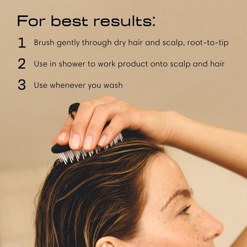Jupiter Scalp Exfoliator - Ergonomic Scalp Massager & Dandruff Comb - Black/White Design