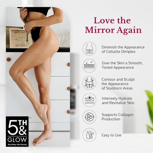 5th & Glow Cellulite Factor - Skin Tightening Cream for Body & Thighs - Firming Anti-Cellulite Lotion, 6 oz