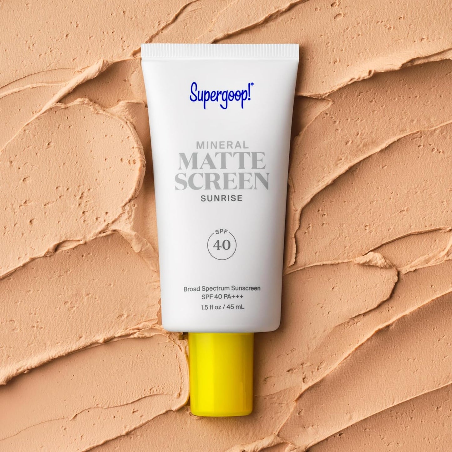 Supergoop! Mineral Mattescreen SPF 40 - Oil-Free Broad Spectrum Sunscreen - Minimizes Pores & Controls Shine - 45 mL - Golden Hour