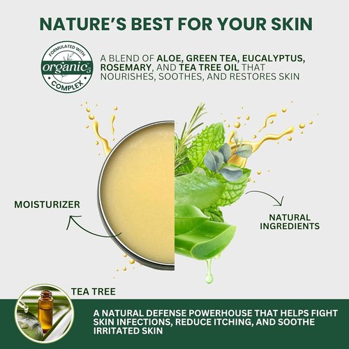 KESMEDIK Tea Tree Oil Balm - Soothes Itching & Rashes | Natural Antifungal Defense for All Ages