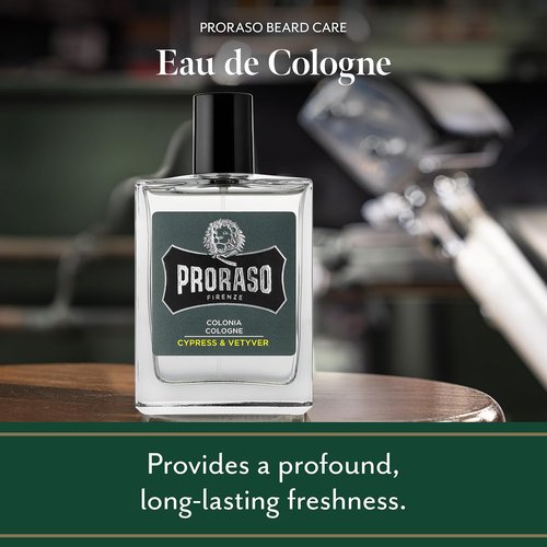 Proraso Cologne - Earthy Cypress & Vetiver Fragrance for Men | 3.4oz Woody Eau de Cologne