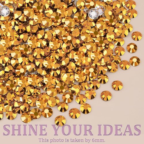 Resin Jelly Rhinestones for Crafting with B7000 Jewelry Glue, 1 Box Gold Flatback Crystal with 3Pcs 10ml Glue, Bedazzling Non Hotfix Gems for DIY Tumblers Clothing Shoes Manicure