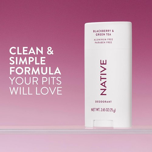 Native Deodorant - Aluminum Free Blackberry & Green Tea | 72-Hour Odor Control for Men & Women - 2.65oz