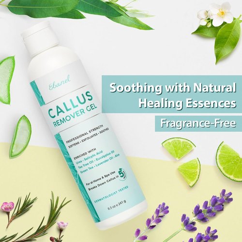 Ebanel Professional Callus Remover Set - Urea Cream 40% & Salicylic Acid 2% for Soft Feet | Exfoliating Gel