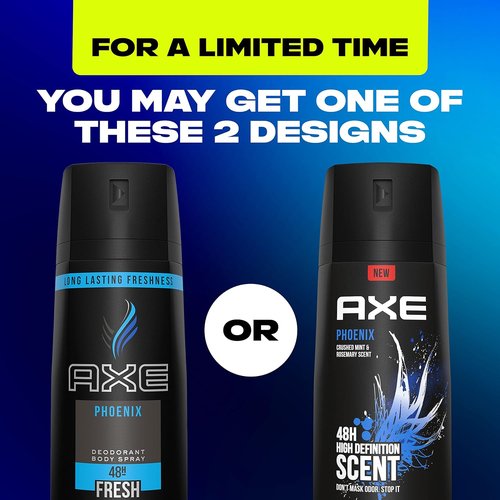 Axe Body Spray Deodorant - Long Lasting Odor Protection | Phoenix Scent, 4oz (4 Count)