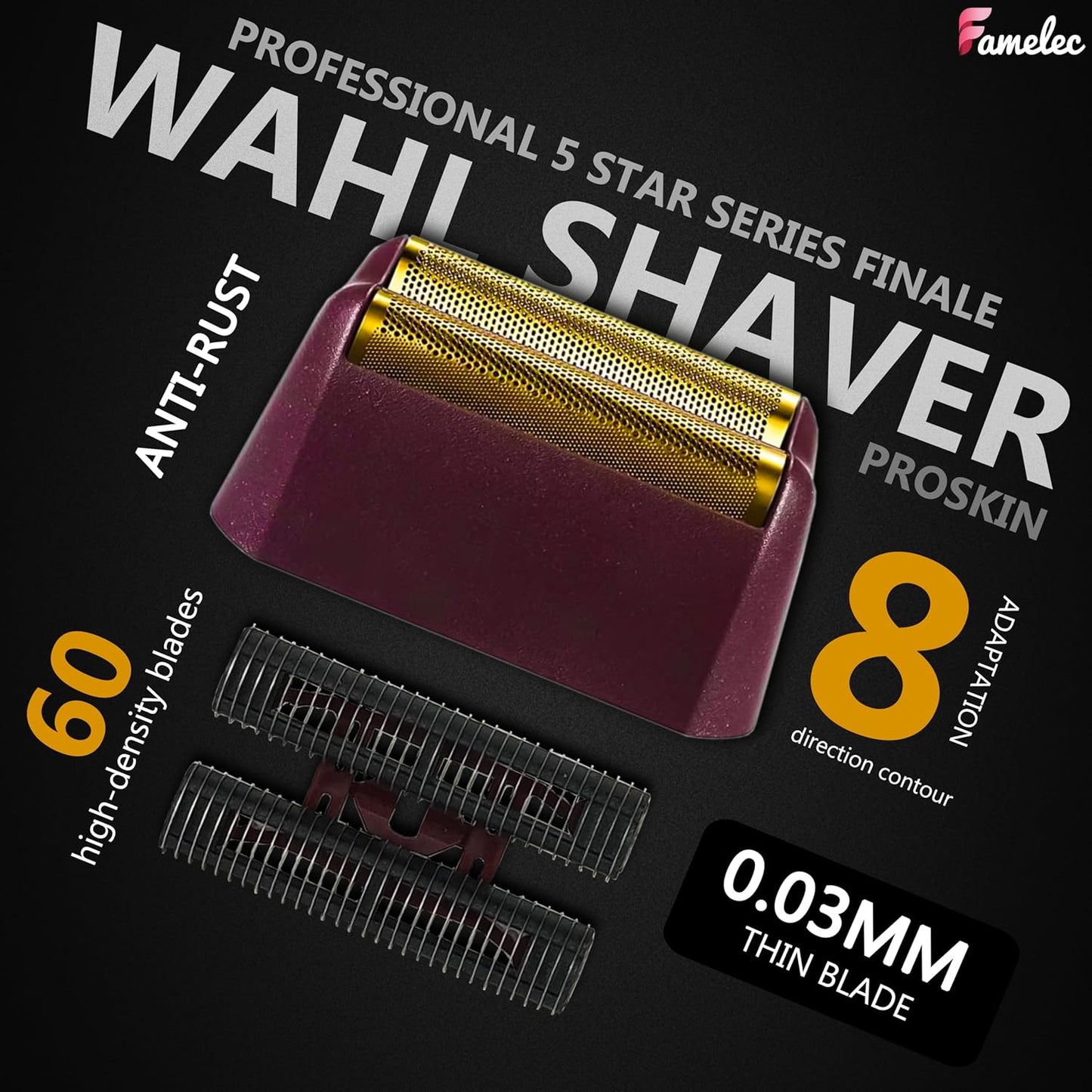 Wahl 5 Star Series Finale Shaver Foil Replacement - Super Close Shaving | 2 Pack for Models 7031-100, 7043-100, 7031-200