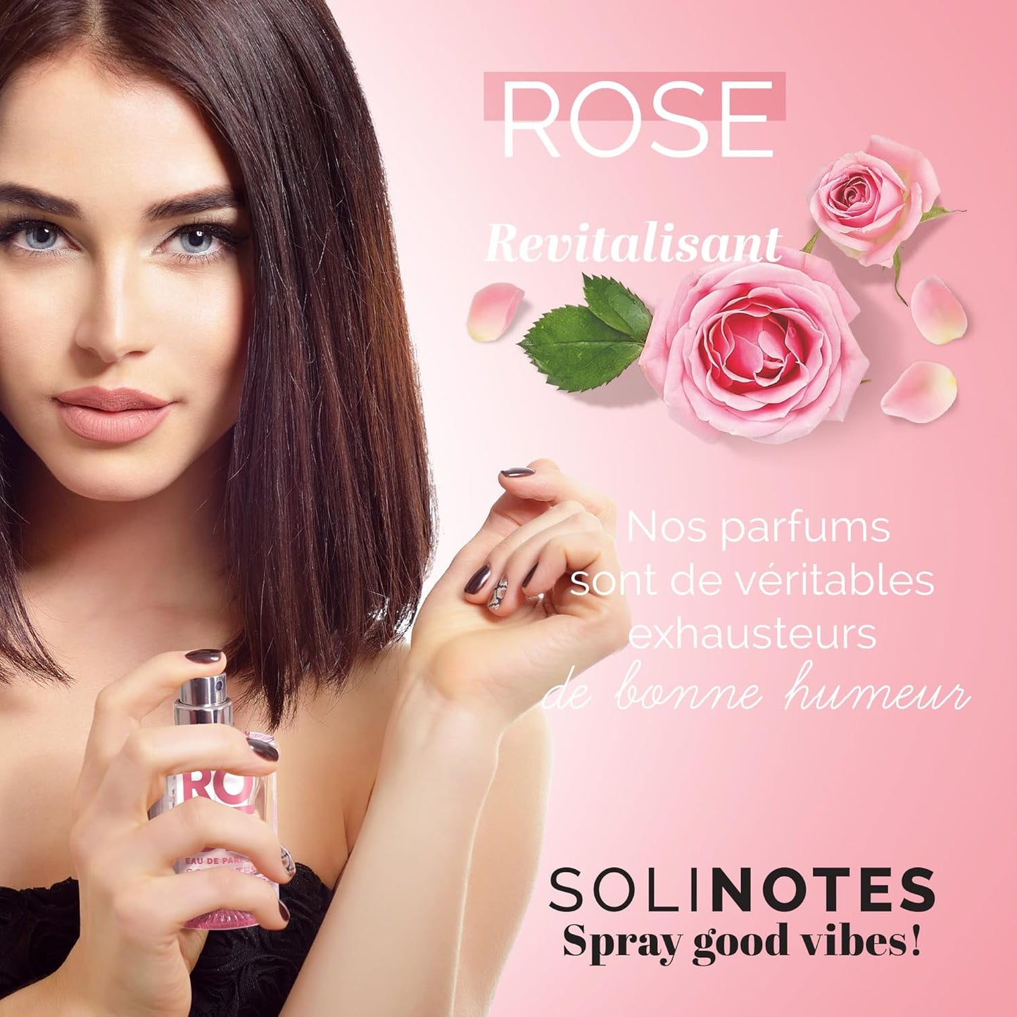 Solinotes Rose Perfume - Delicate Floral Eau De Parfum for Women | 1.7 Fl Oz, Vegan & Cruelty-Free