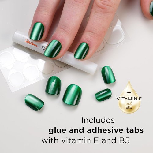 Sally Hansen Press-On Nails - Almond Shape, Easy Application & Non-Damaging | 30 Nails, Glue & Tabs