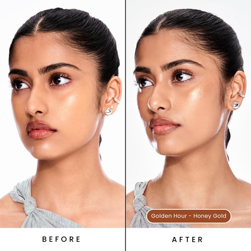 Sacheu Liquid Glow STAY-N Liquid Highlighter & Illuminator Makeup — 30ml Long Lasting Luminous Glow Lightweight Dewy Finish, Golden Hour