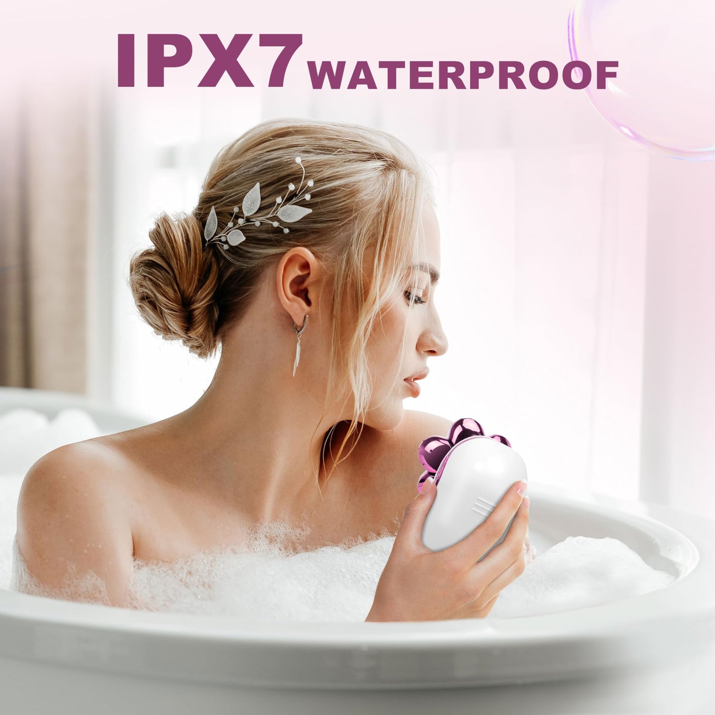 Electric Razors for Women, Wet/Dry 7D Rechargeable Rotary Shaver for Legs, Water Resistant Grooming Kit - Electric Razors for Women, Facial Hair Removal, Bikini Trimmer, Lips - Gentle Hair Remo