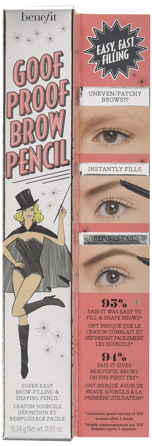 Benefit Goof Proof Brow Pencil - Effortless Eyebrow Shaping Tool | Shade 4 for Perfect Brows