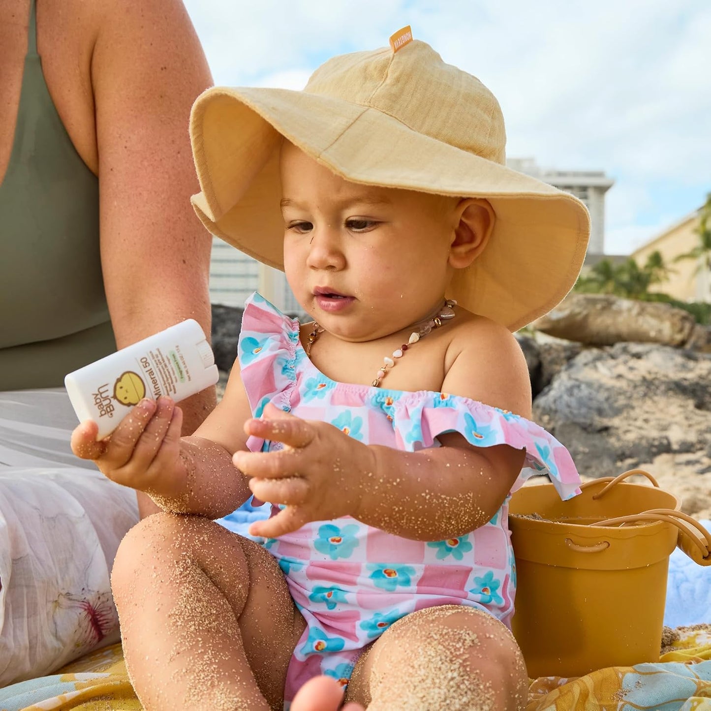 Sun Bum Baby Bum Mineral SPF 50 Sunscreen Stick - Unscented UVA/UVB Protection for Sensitive Skin - Travel Size 0.45 Oz
