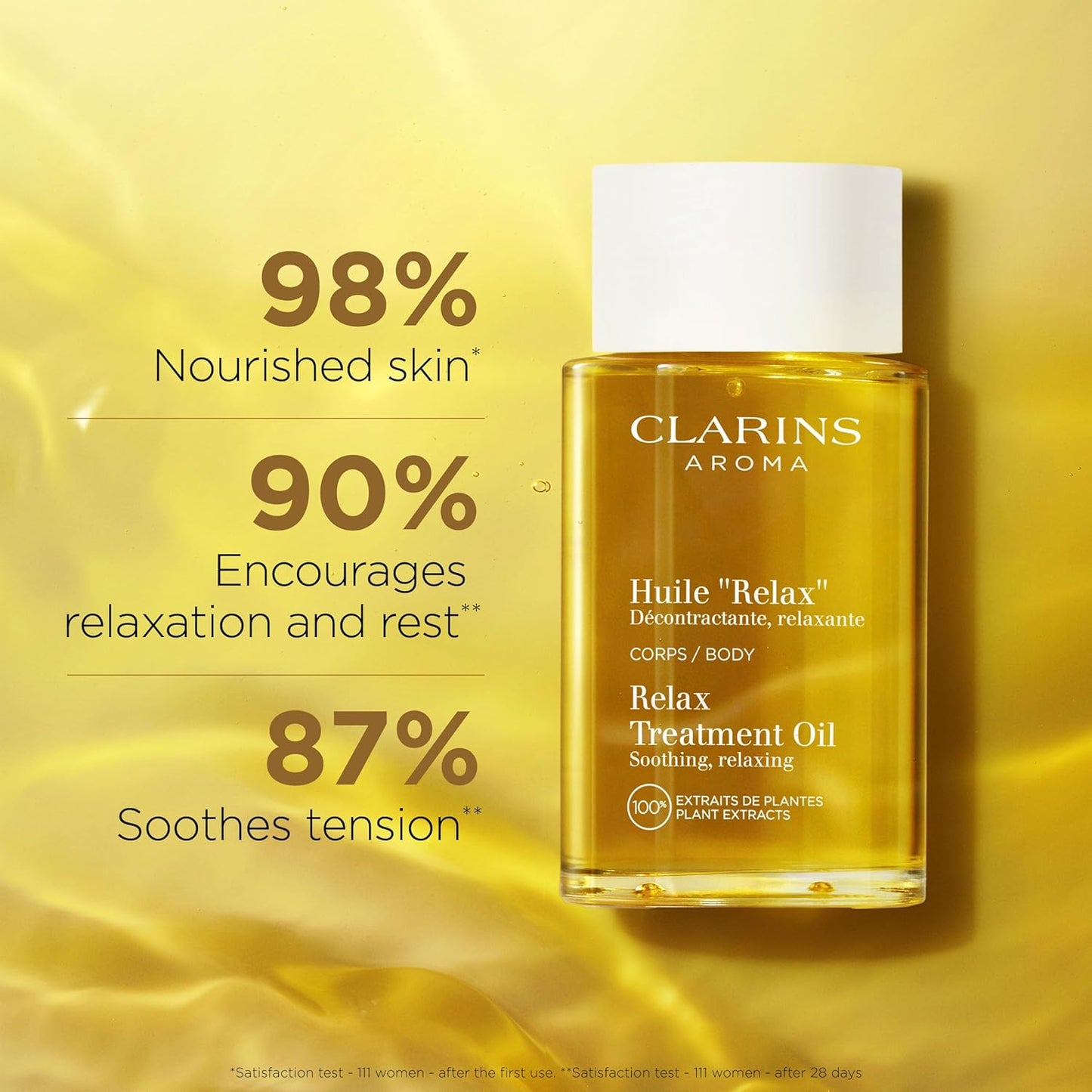 Clarins Relax Body Treatment Oil - Soothes Aching Muscles & Relieves Stress | 100% Natural Plant Extracts