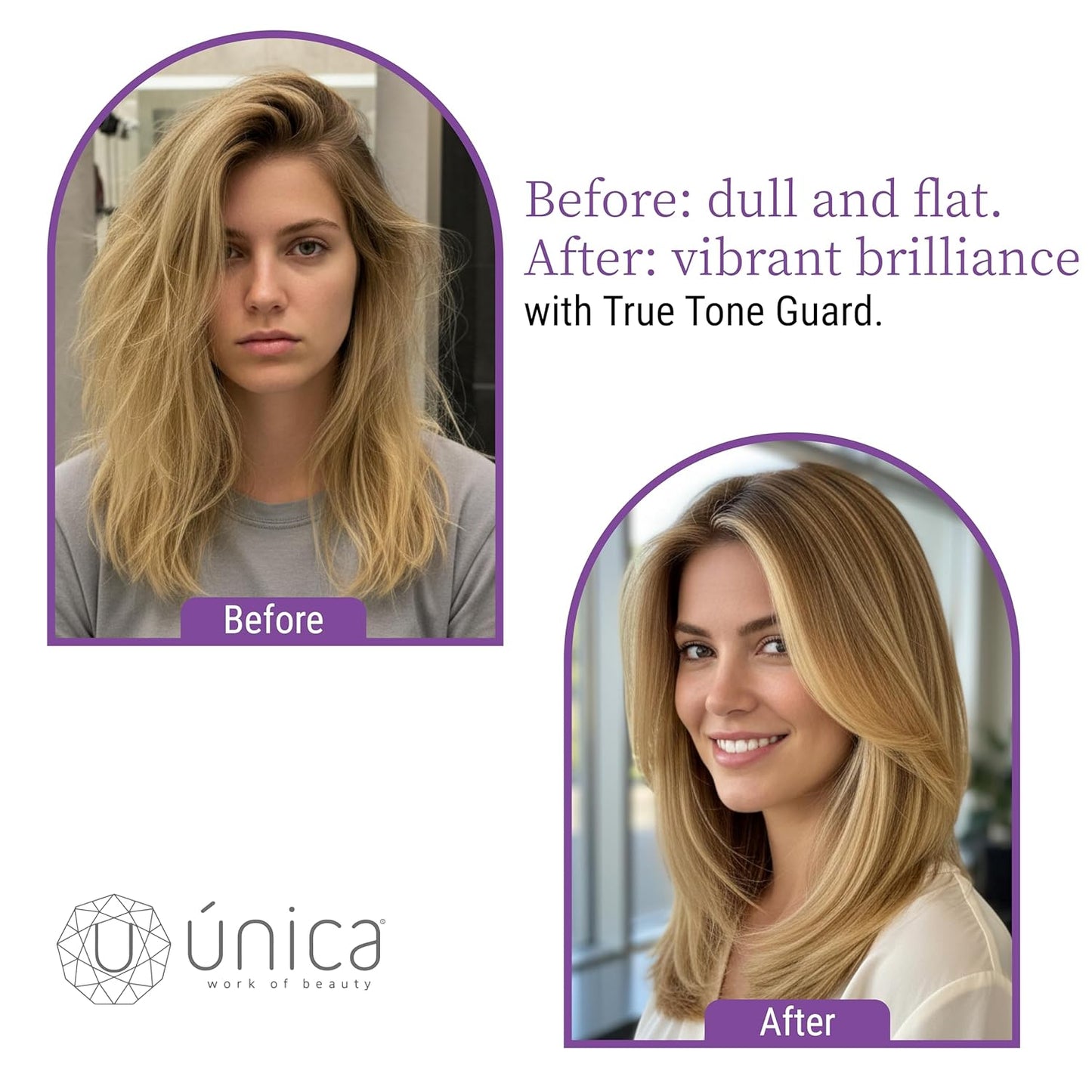 UNICA True Tone Guard Color-Safe Shampoo - Strengthen & Shine with Soy Protein & Botanical Extracts - 10 oz
