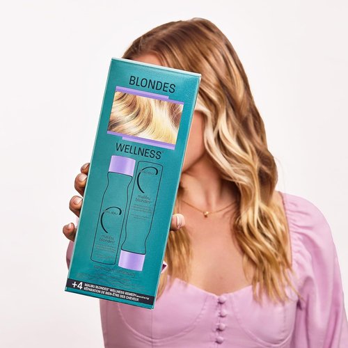 Malibu C Blondes Enhancing Shampoo & Conditioner Set - Moisturizing Purple Formula for Blonde Hair | 9 oz