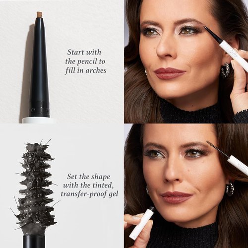 Julep Brow 101 Sculpting Pencil & Tinted Brow Gel Set - Dual-Ended Tool for Defined, Waterproof Brows - Taupe