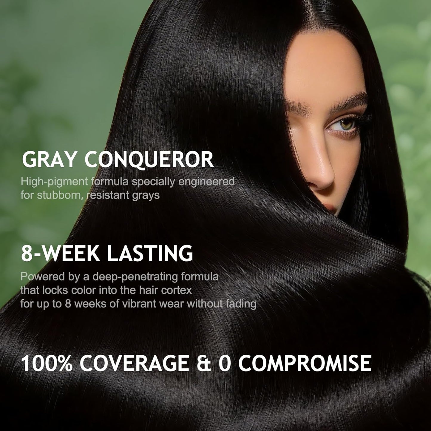 Skiennix Permanent Hair Dye - PPD-Free Gray Coverage for Women | 1B Obsidian Noir Black