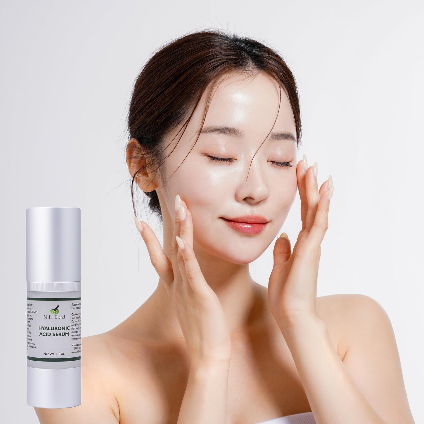 M.D. Blend Hyaluronic Acid Serum | Face Moisturizing Skincare Serum for Smooth Youthful Complexion | Professional Strength Hyaluronic With Retinol Alternative - 30ml Airless Pump