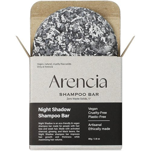 ARENCIA Night Shadow Biotin Shampoo Bar - Hair Regrowth & Darkening for Gray Hair | Vegan, Natural, pH Balanced, Sulfate-Free
