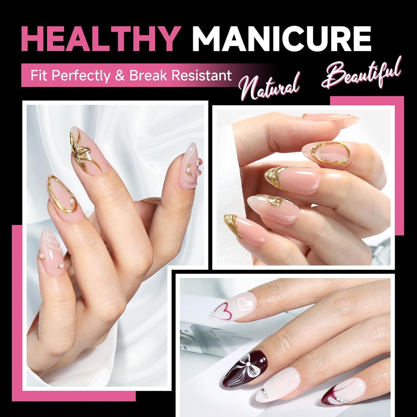 UNA GELLA Gel Nail Glue, Solid Nails Gl ue Gel 40g Lamp Curing Needed Soak Off G LUE Strong Nail G LUE G el for Acrylic Fake Nails Tips Extension Press On Nails for Gelly Tips