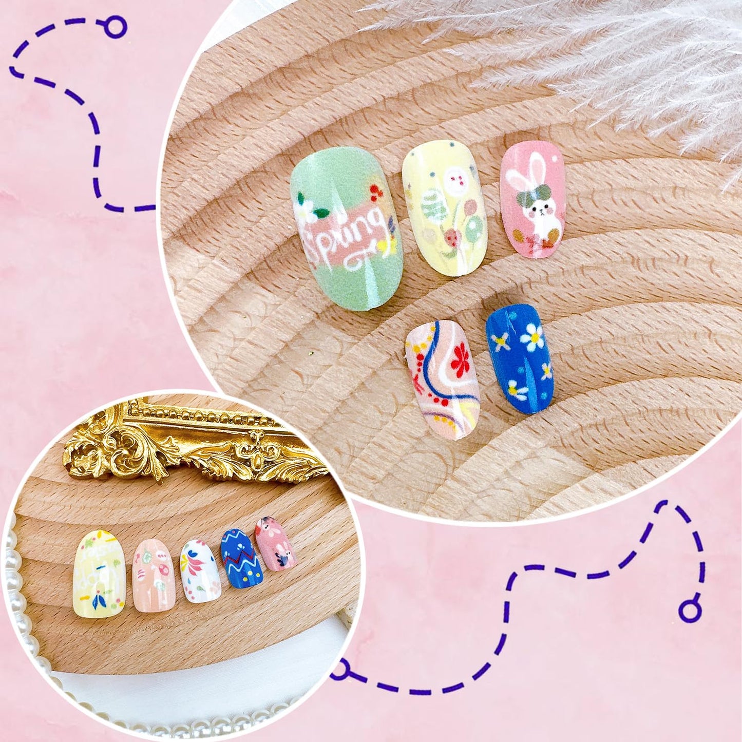 24Pcs St Patrick's Day Press on Nails Short Square Gold French Tip Fake Nails with Gold Rhinestones Horseshoe Rainbow Shamrocks False Nails St Patricks Day Acrylic Nails Irish Stick on Nails for Women