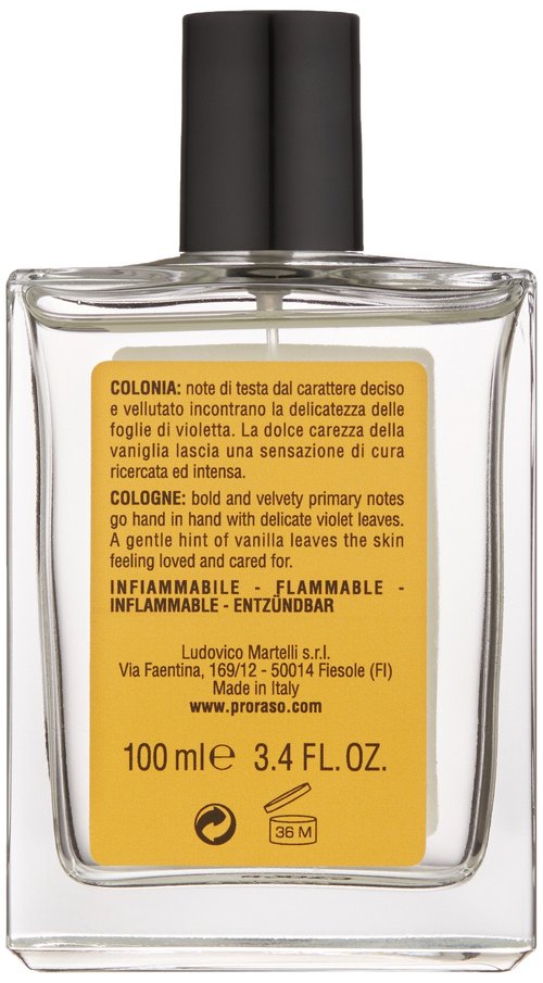 Proraso Wood and Spice Cologne - Masculine Woody Spice Eau de Cologne - Cumin, Saffron, Cedarwood & Vanilla Fragrance for Men - 3.4oz