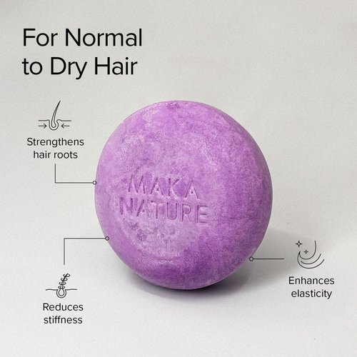 Maka Nature Lavender Shampoo Bar - Moisturizing Vegan Solid Shampoo for Normal to Dry Hair | 3.35 oz