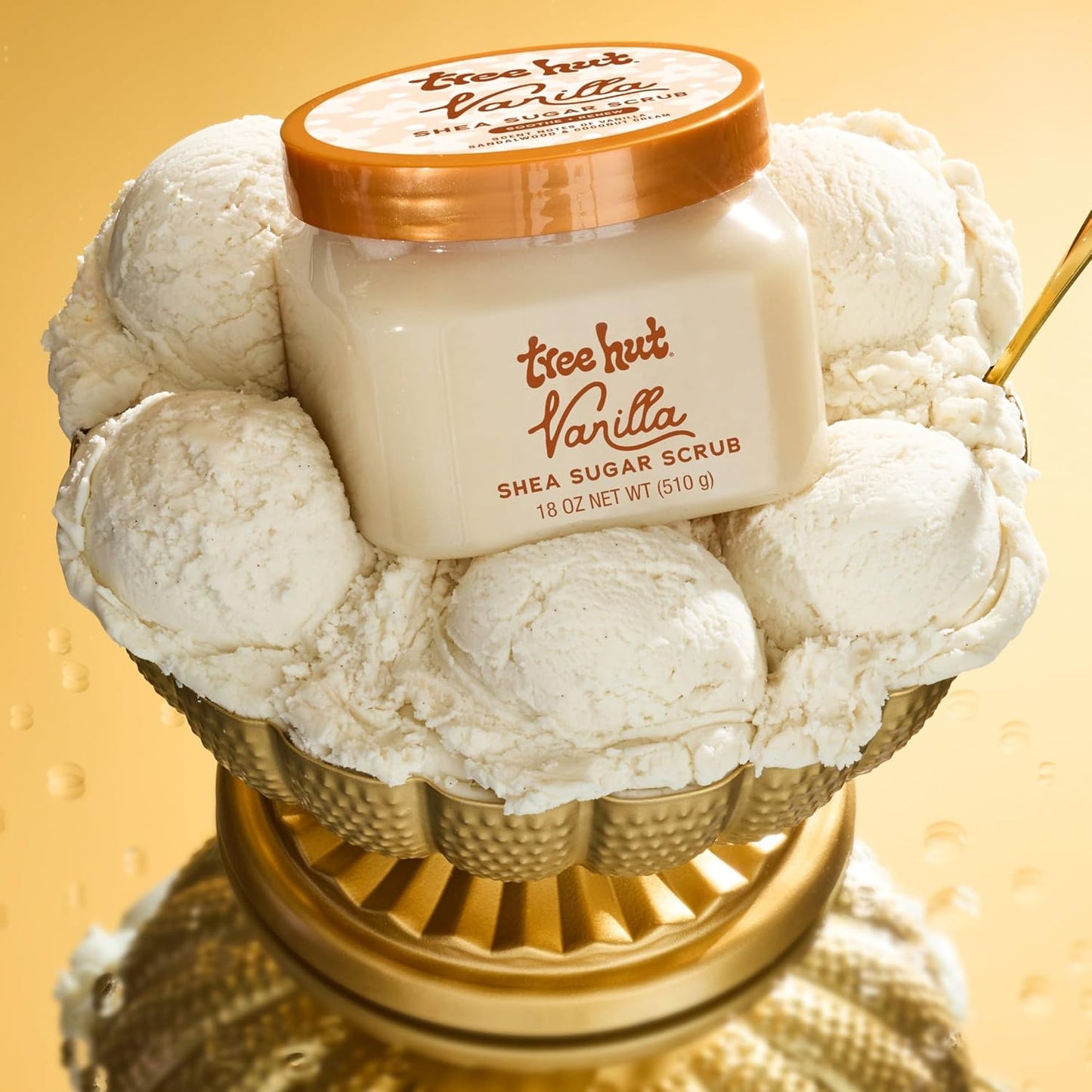 Tree Hut Vanilla Shea Sugar Scrub - Exfoliating & Hydrating Body Scrub with Shea Butter | 18 oz, Vegan, All Skin Types