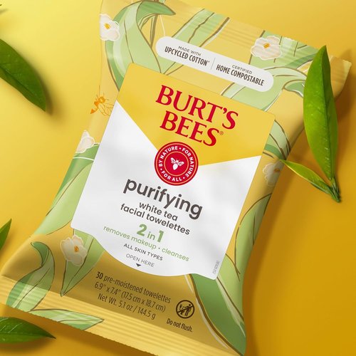 Burt's Bees Face Wipes - Hydrating Makeup Remover for All Skin Types | 30 Ct. (3-Pack)