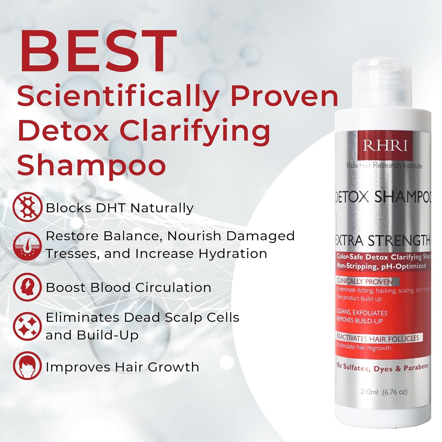 Skiennix Detox Shampoo - Clarifying Formula to Detoxify & Regrow Hair | Nourishes Follicles & Soothes Scalp