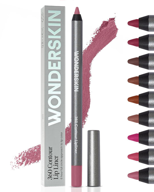 Wonderskin Lipliner Pencil - Long-Lasting, Waterproof Nude Lip Liner | 360 Contour Blush Shade