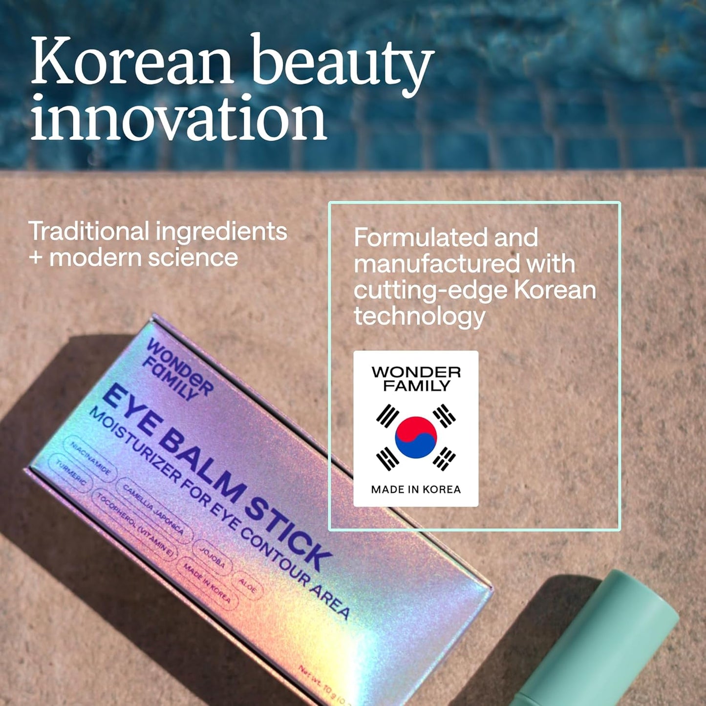 Skiennix Korean Under Eye Balm Stick - Hydrating Cream for Dark Circles & Puffiness - Lightweight Moisturizer with Niacinamide & Vitamin E