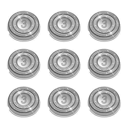 Philips Norelco SH30 Replacement Heads - 9 Pack Double Blades for Series 3000, 2000, 1000