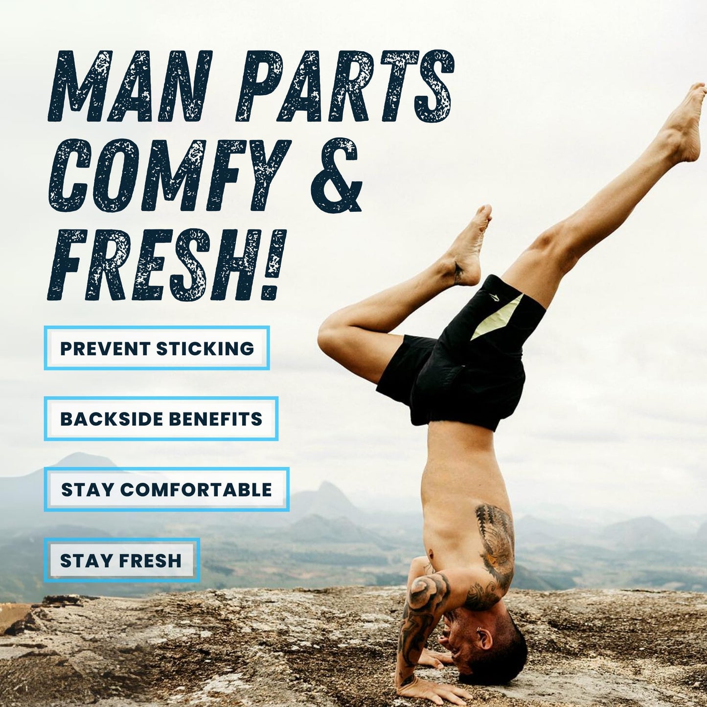 Super Fresh Man Parts Ball Deodorant Lotion for Men - Hygiene Cream for Groin, Butt, & Body - Control Odor and Stay Comfortable - Aluminum Free - 4 oz Tube (2PK)