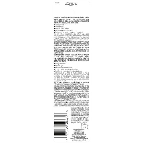 L'Oreal Paris Matte Signature Liquid Eyeliner - Waterproof, Precise Application, Vivid Greige, 0.07 fl oz