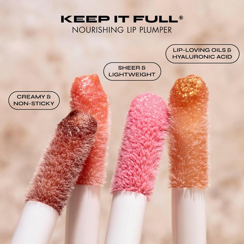 Milani Lip Gloss - Keep It Full Nourishing Lip Plumper with Hyaluronic Acid | Prismatic Peach (0.13 Fl. Oz.)