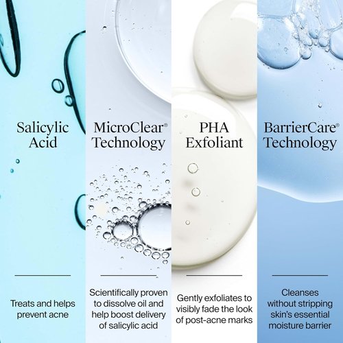 Neutrogena Evenly Clear Acne Cleanser - Gentle Foaming Face Wash with 2% Salicylic Acid & PHA | 9.1 fl. oz