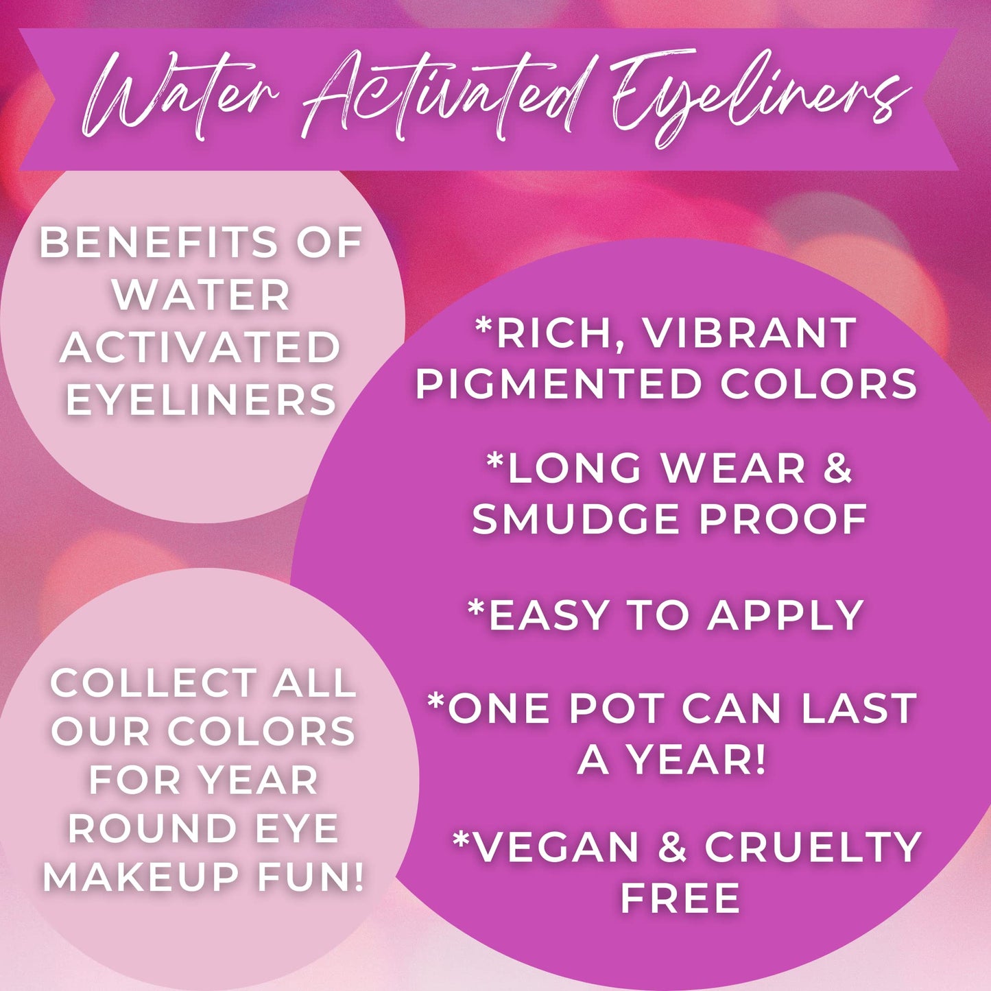 Addictive Cosmetics Soft Lilac Cake Eyeliner with Applicator Brush - Water Activated Dry Pressed Eyeliner - Long-Lasting, Vibrant Color, Smudge Resistant - Vegan Cruelty Free (Soft Lilac)