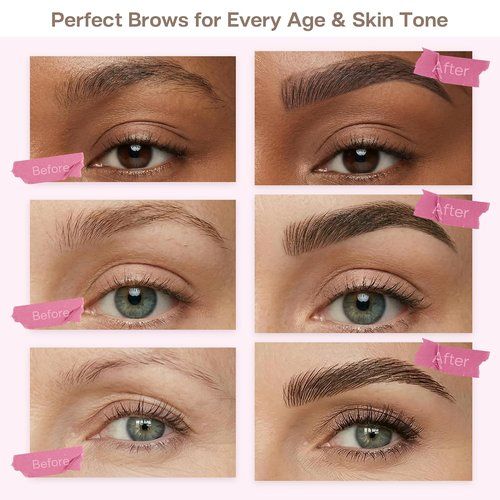 CALAILIS Eyebrow Pencil - 2-in-1 Microblading & Eyeliner with Waterproof Formula | Dark Brown