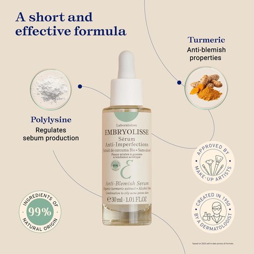 Embryolisse Anti-Blemish Face Serum - Effective Treatment for Oily & Combination Skin | 1.01 Fl Oz