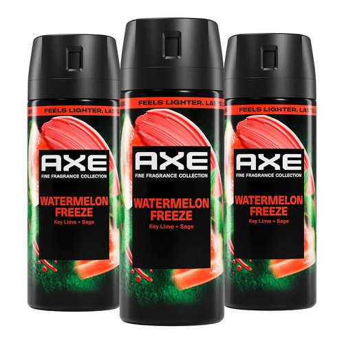 AXE Fine Fragrance Body Spray - Watermelon Freeze | 72-Hour Freshness, Aluminum-Free, 2.9 oz (3 Count)