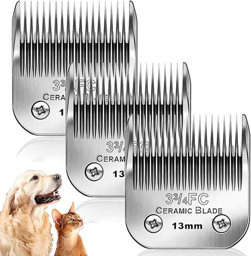 Andis Dog Grooming Replacement Blades - Compatible with Oster A5 & Wahl KM-10 | 3FC Blades (13mm)