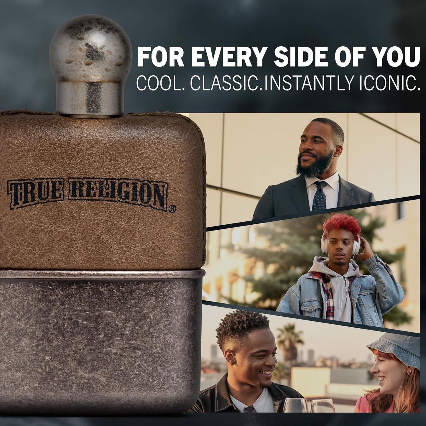 True Religion Men's Cologne - Long Lasting Eau de Toilette with Cardamom, Pepper & Cedarwood - 3.4 fl oz