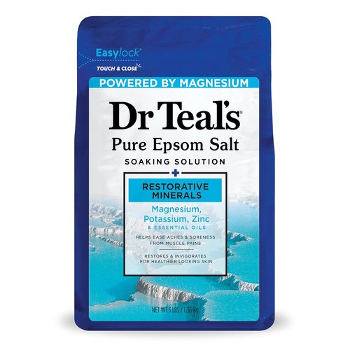 Dr Teal's Epsom Salt - Restorative Minerals with Magnesium, Potassium & Zinc - 3 lbs