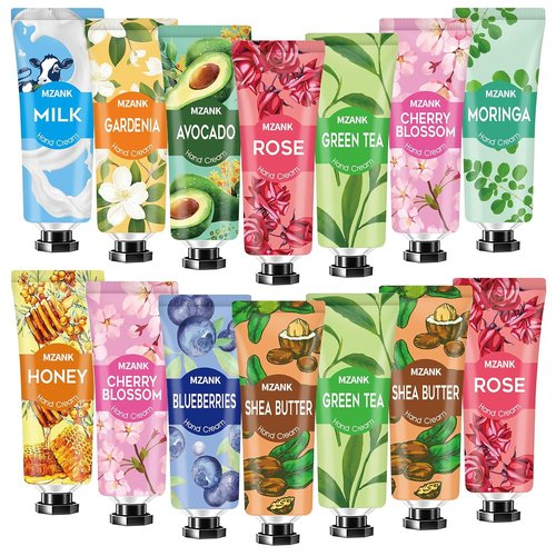 MZANK 14 Pack Hand Cream - Nourishing Moisturizer for Dry Cracked Hands | Perfect Gift Set for Any Occasion