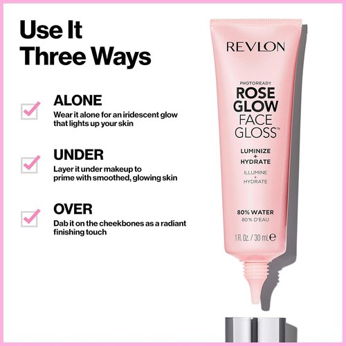 Revlon PhotoReady Face Gloss Primer - Hydrating & Illuminating Makeup for All Skin Types | 1 Fl Oz